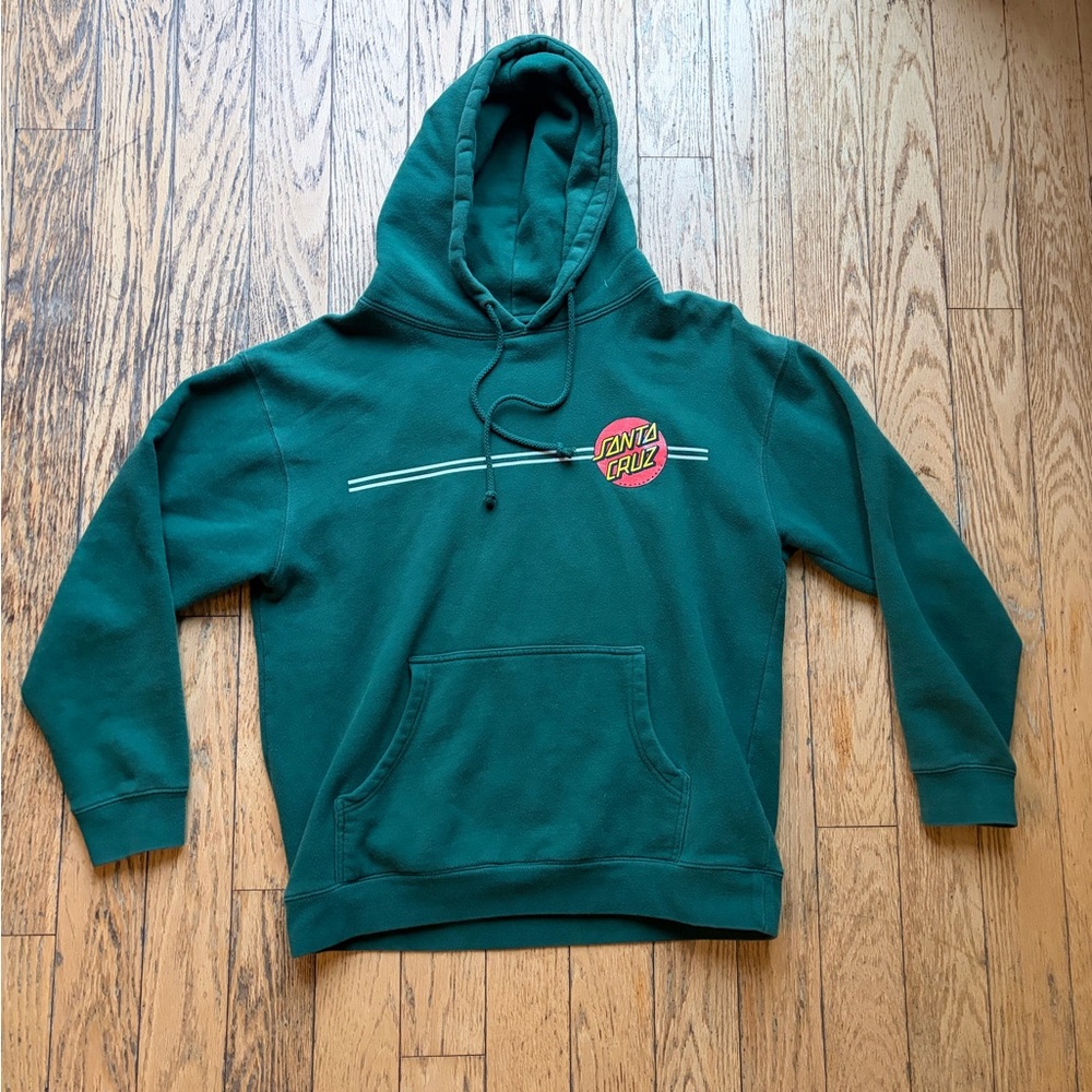 Santa Cruz Skateboards Teal Hoodie for Men